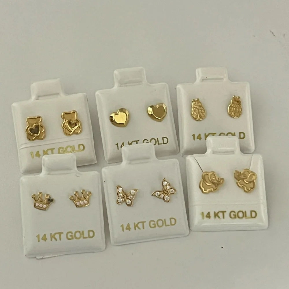 Real 14k Gold Stud Earrings